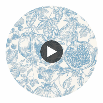 Melograno Celestial/Fig Blossom | Harlequin UK Circular Swatch | Harlequin