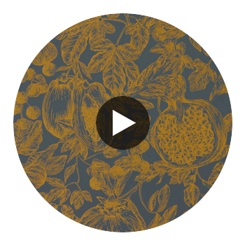 Melograno Gold/Wild Water | Harlequin UK Circular Swatch | Harlequin