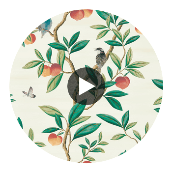 Ella Fig Blossom/Fig Leaf/ Nectarine | Harlequin UK Circular Swatch | Harlequin