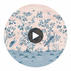 Florence Powder/ China Blue | Harlequin UK Circular Swatch | Harlequin