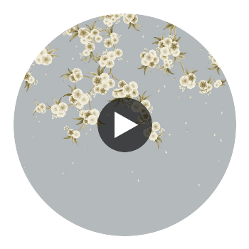 Rosa Feather Grey/ Paper Lantern/Oyster | Harlequin UK Circular Swatch | Harlequin