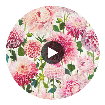 Dahlia Blossom/Emerald/New Beginnings | Harlequin UK Circular Swatch | Harlequin