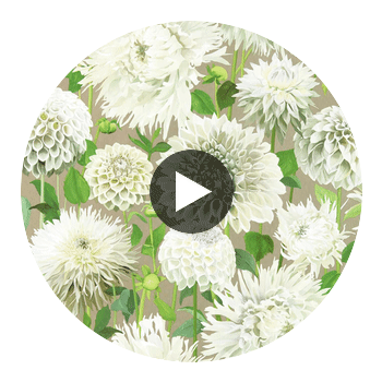Dahlia Sail Cloth/Meadow/Gilver | Harlequin UK Circular Swatch | Harlequin