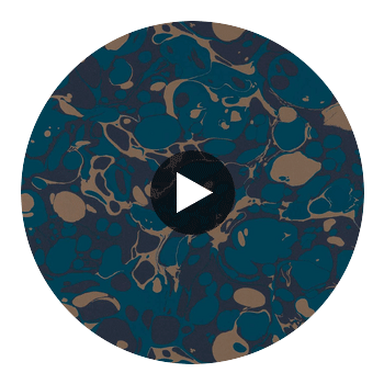 Marble Azurite/ Copper/Japanese Ink | Harlequin UK Circular Swatch | Harlequin