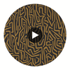 Melodic Gold/Black Earth | Harlequin UK Circular Swatch | Harlequin