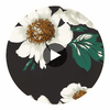 Paeonia Black Earth/Fig Leaf/ Gold | Harlequin UK Circular Swatch | Harlequin