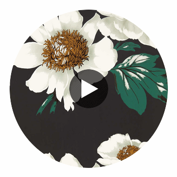 Paeonia Black Earth/Fig Leaf/ Gold | Harlequin UK Circular Swatch | Harlequin