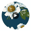 Paeonia Azurite/Meadow/Nectar | Harlequin UK Circular Swatch | Harlequin