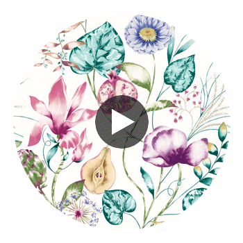 Quintessence Lagoon/Cerise | Harlequin UK Circular Swatch | Harlequin