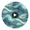 Reflected Obsidian Azurite | Harlequin UK Circular Swatch | Harlequin