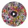 Sanguine Pomegranate/Clemantine/Peony/Blueberry | Harlequin UK Circular Swatch | Harlequin