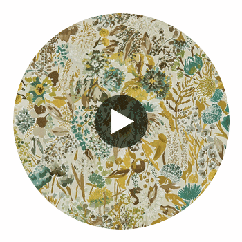 Sanguine Succulent/Seaglass/Nectar/Sail Cloth | Harlequin UK Circular Swatch | Harlequin