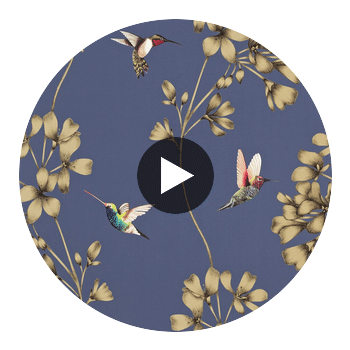 Amazilia Indigo | Harlequin UK Circular Swatch | Harlequin
