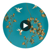 Amazilia Teal/Gold | Harlequin UK Circular Swatch | Harlequin