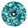Ardisia Amazonia/Teal/ Gold | Harlequin UK Circular Swatch | Harlequin