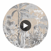Floreana Gilt/Black Earth/ Tranquility | Harlequin UK Circular Swatch | Harlequin