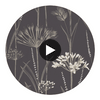 Gardinum Charcoal Flint And Gilver | Harlequin UK Circular Swatch | Harlequin