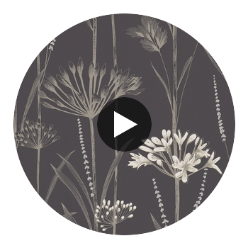 Gardinum Charcoal Flint And Gilver | Harlequin UK Circular Swatch | Harlequin