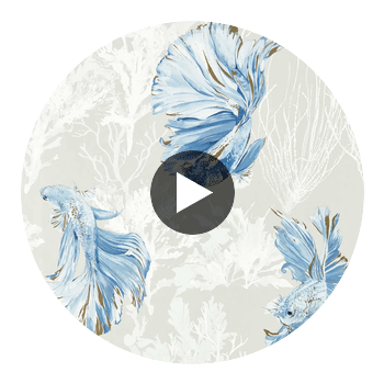 Halfmoon Stillness/Indigo | Harlequin UK Circular Swatch | Harlequin