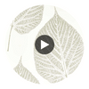 Leaf Chalk/Silver | Harlequin UK Circular Swatch | Harlequin