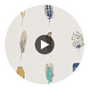 Limosa Indigo / Mustard / Stone | Harlequin UK Circular Swatch | Harlequin