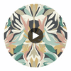 Melora Positano/Succulent/ Gold | Harlequin UK Circular Swatch | Harlequin