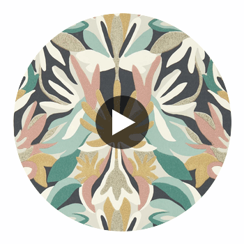 Melora Positano/Succulent/ Gold | Harlequin UK Circular Swatch | Harlequin