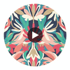 Melora Brazilian Rosewood/ Ink/ Amazonia | Harlequin UK Circular Swatch | Harlequin