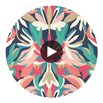 Melora Brazilian Rosewood/ Ink/ Amazonia | Harlequin UK Circular Swatch | Harlequin