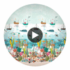 Above And Below Marine Life | Harlequin UK Circular Swatch | Harlequin