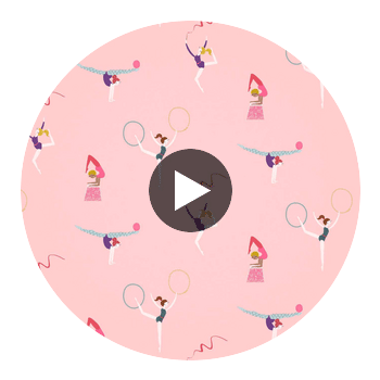 Balancing Act Blossom/Raspberry/Grape | Harlequin UK Circular Swatch | Harlequin