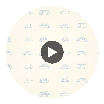 Go Go Retro Aqua And White | Harlequin UK Circular Swatch | Harlequin
