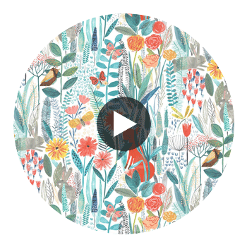 Hide And Seek Poppy/Marine/Ochre | Harlequin UK Circular Swatch | Harlequin