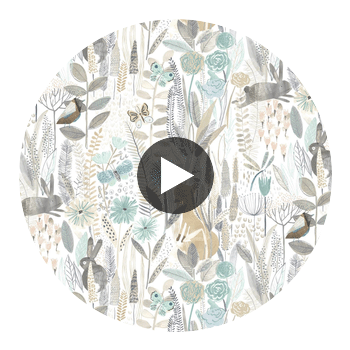 Hide And Seek Linen/Duck Egg/Stone | Harlequin UK Circular Swatch | Harlequin