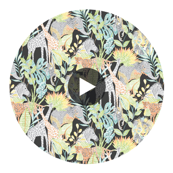 Into The Wild Midnight Jungle | Harlequin UK Circular Swatch | Harlequin