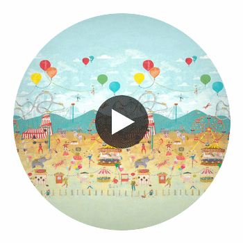 Lifes A Circus Carousel | Harlequin UK Circular Swatch | Harlequin