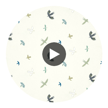 Skies Above Duck Egg/Linen | Harlequin UK Circular Swatch | Harlequin