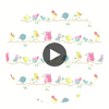 What A Hoot Pink Aqua Apple And Natural | Harlequin UK Circular Swatch | Harlequin