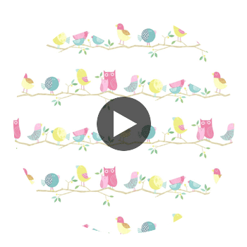 What A Hoot Pink Aqua Apple And Natural | Harlequin UK Circular Swatch | Harlequin