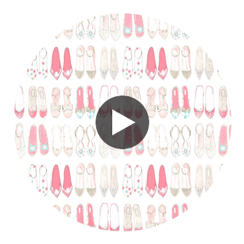 World At Your Feet Pebble/Blossom/Sky | Harlequin UK Circular Swatch | Harlequin