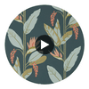 Llenya Ink/Coral/Seaglass | Harlequin UK Circular Swatch | Harlequin