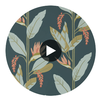 Llenya Ink/Coral/Seaglass | Harlequin UK Circular Swatch | Harlequin
