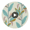 Llenya Blush/Harbour/Gold | Harlequin UK Circular Swatch | Harlequin