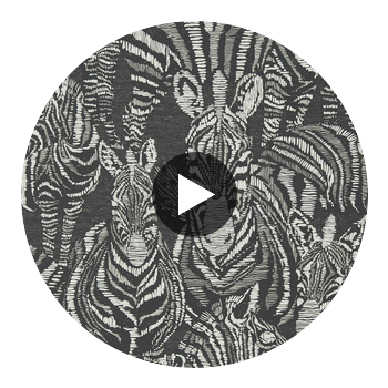 Nirmala Jet/Chalk | Harlequin UK Circular Swatch | Harlequin