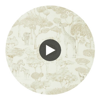 Shamwari Chalk/Gold | Harlequin UK Circular Swatch | Harlequin
