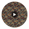 Anthology Escheresque Copper/Slate | Harlequin UK Circular Swatch | Harlequin