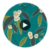 Coppice Peacock / Azalea / Midnight | Harlequin UK Circular Swatch | Harlequin