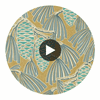 Foxley Kingfisher/Gold | Harlequin UK Circular Swatch | Harlequin