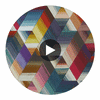 Arccos Cerise/Neptune/Teal | Harlequin UK Circular Swatch | Harlequin