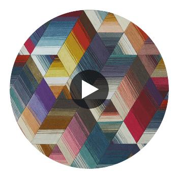 Arccos Cerise/Neptune/Teal | Harlequin UK Circular Swatch | Harlequin